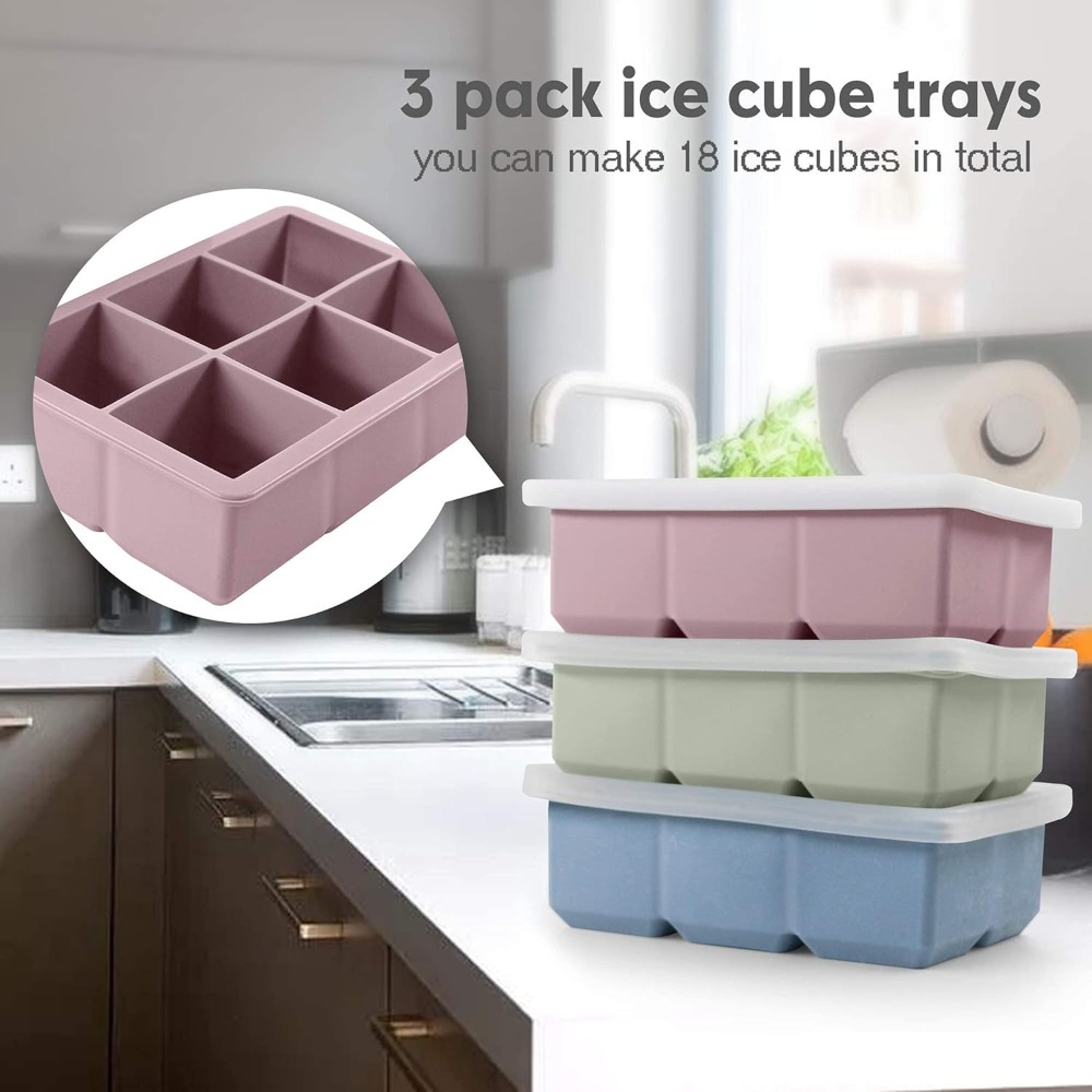 Large Silicone Ice Cube Trays  - Silicone Mold Tray 리뷰 및 가격